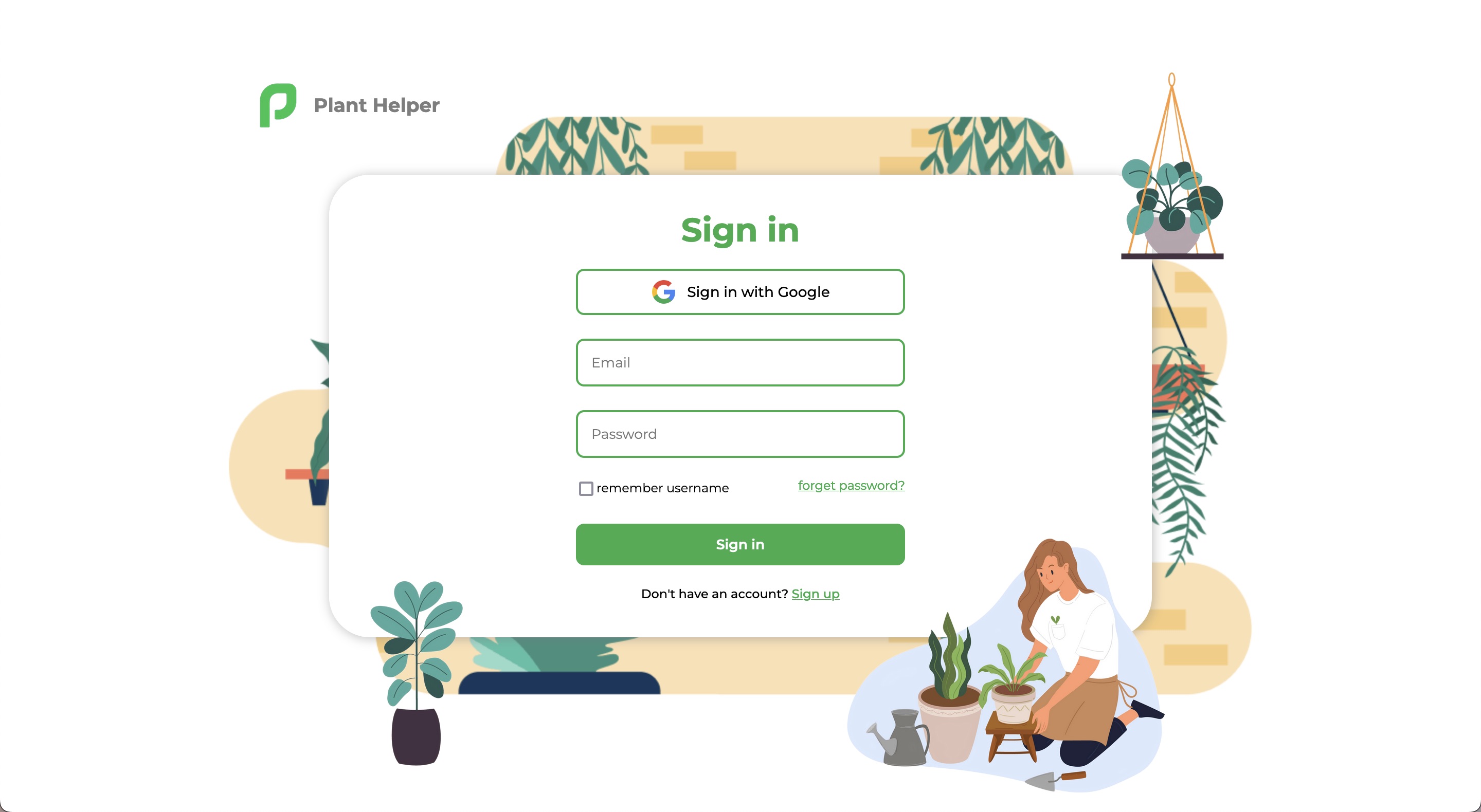 Login page for a website related to plants - oranos | Abdellah Garrag